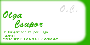 olga csupor business card